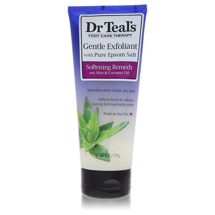 dr teal\'s gentle exfoliant with pure epson salt by dr teal's gentle exfoliant with pure epsom salt softening remedy with aloe & coconut oil (unisex) 6 oz