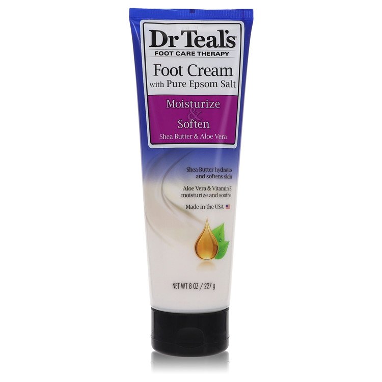 dr teal's pure epsom salt foot cream by dr teal's pure epsom salt foot cream with shea butter & aloe vera & vitamin e 8 oz