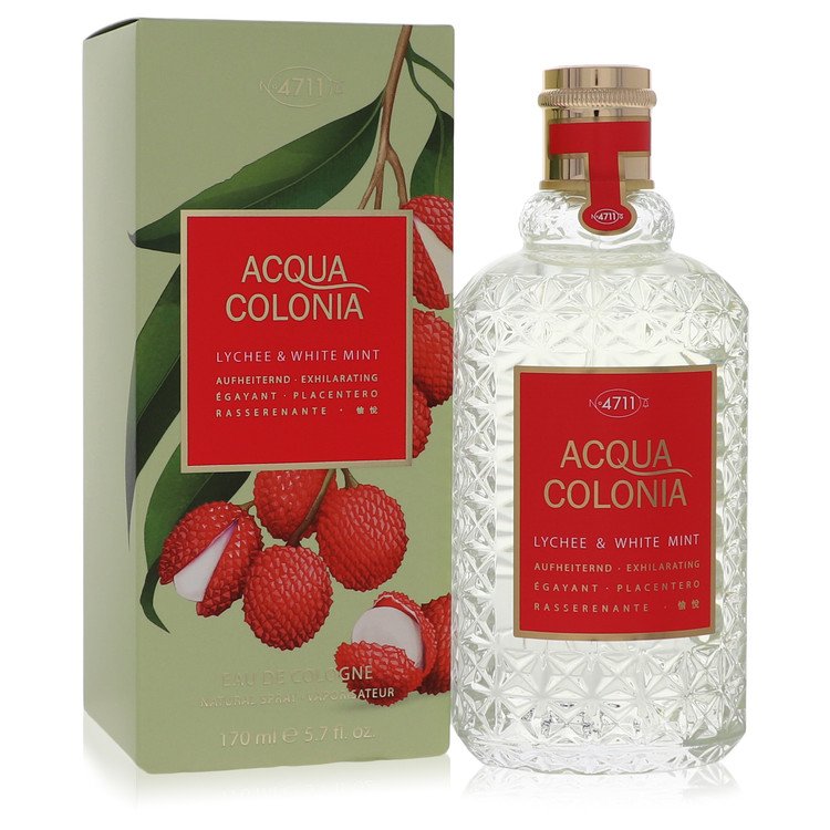 4711 acqua colonia lychee & white mint by 4711 eau de cologne spray (unisex) 5.7 oz