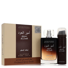 ameer al oudh by lattafa gift set - 3.4 oz eau de parfum spray + 1.7 oz perfumed spray --