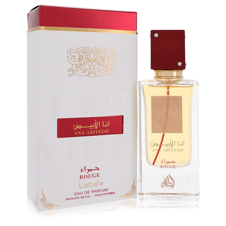 ana abiyedh i am white rouge by lattafa eau de parfum spray (unisex) 2 oz