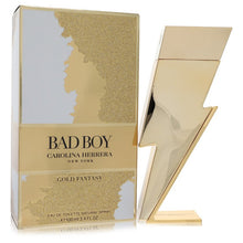 bad boy gold fantasy by carolina herrera eau de toilette 3.4 oz