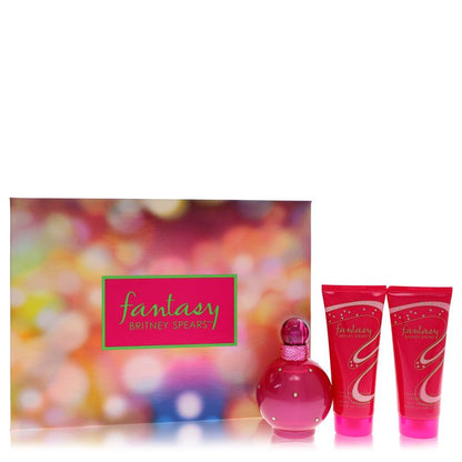 fantasy by britney spears gift set - 3.3 oz eau de parfum spray + 3.3 oz body souffle + 3.3 oz shower gel --