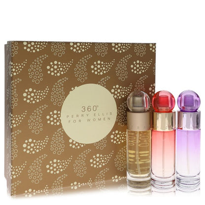 perry ellis 360 by perry ellis gift set - 1 oz perry ellis 360 edt spray + 1 oz perry ellis 360 coral edp spray + 1 oz perry ellis 360 purple edp spray --