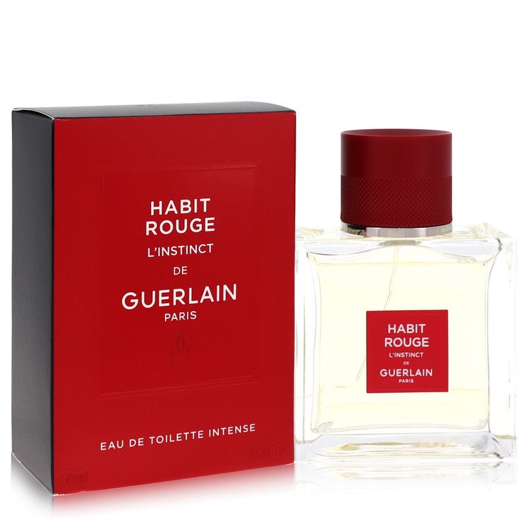 habit rouge l\'instinct by guerlain eau de toilette intense spray 1.6 oz