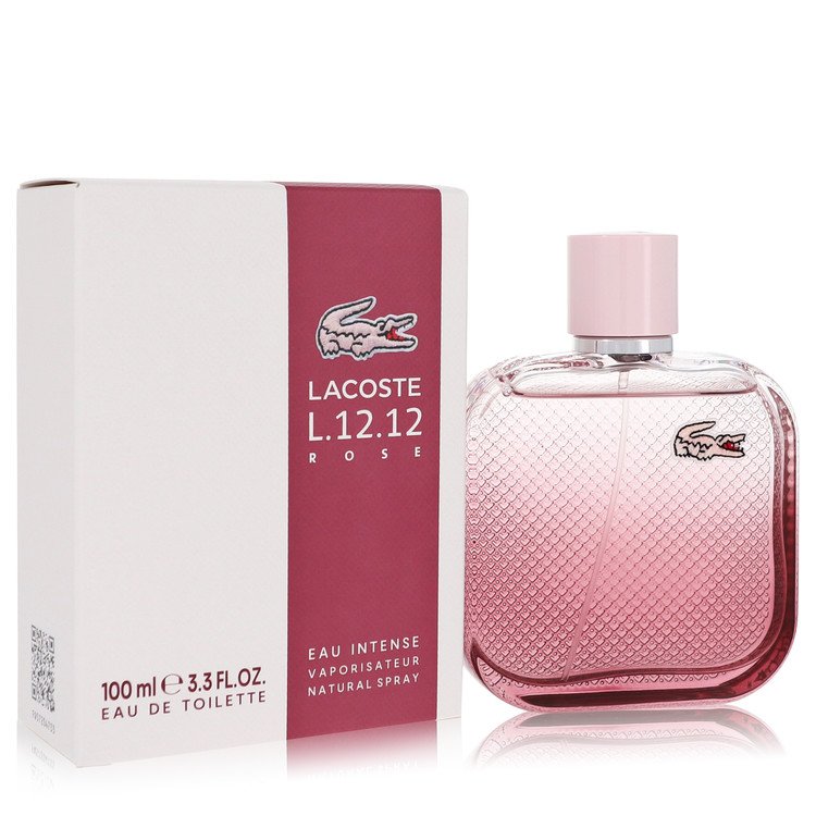 lacoste eau de lacoste l.12.12 rose eau intense by lacoste eau de toilette spray 3.3 oz