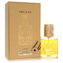 lattafa fire on ice by lattafa eau de parfum spray (unisex) 3.7 oz