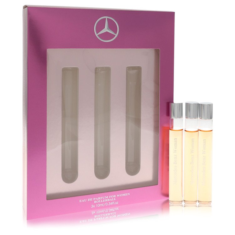 mercedes benz perfume gift set - 3 x .34 oz eau de parfum rollerballs --