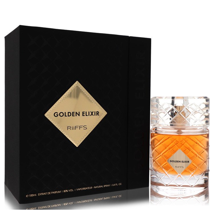 riiffs golden elixir by riiffs extrait de parfum spray (unisex) 3.4 oz