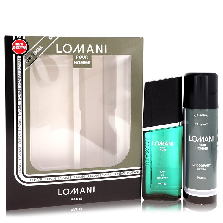 lomani cologne gift set - 3.4 oz eau de toilette spray + 6.7 oz deodorant spray --