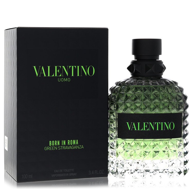 valentino uomo born in roma green stravaganza by valentino eau de toilette 3.4 oz