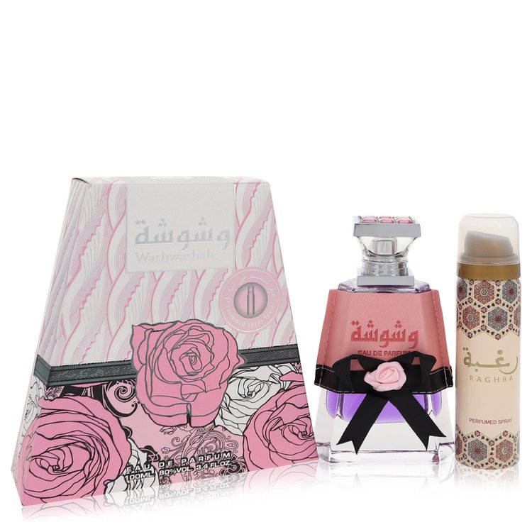 washwashah by lattafa eau de parfum spray plus 1.7 oz deodorant 3.4 oz
