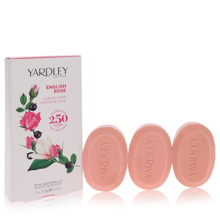 english rose yardley by yardley london 3 x 3.5 oz  luxury soap 3.5 oz