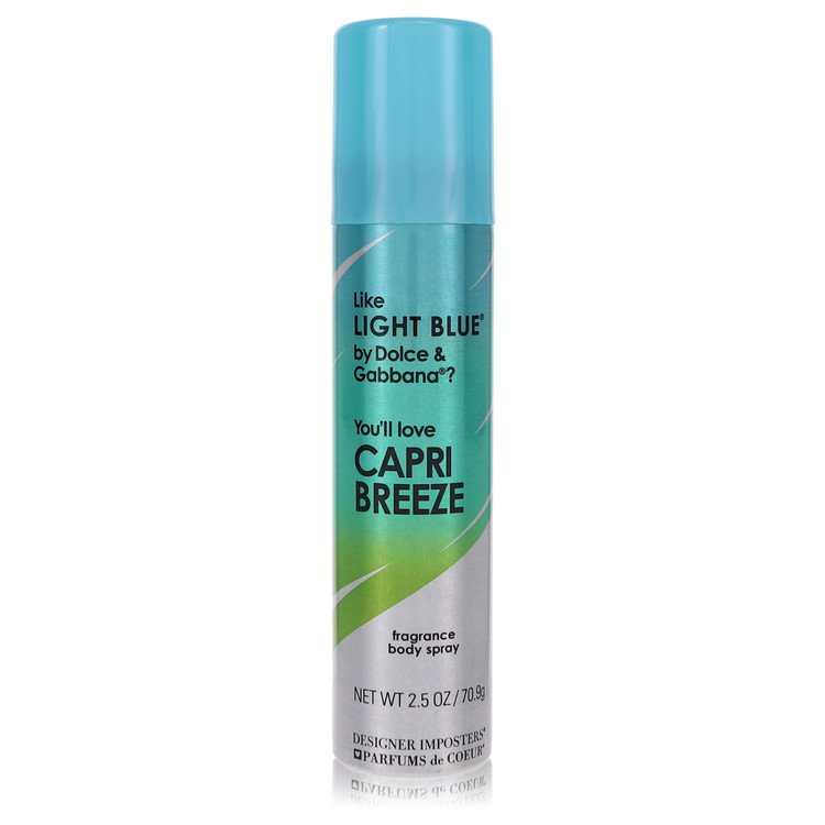 designer imposters capri breeze by parfums de coeur body spray 2.5 oz