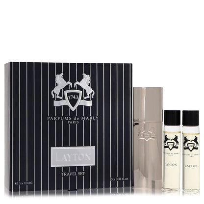 layton royal essence by parfums de marly three eau de parfum sprays travel set 3 x .34 oz