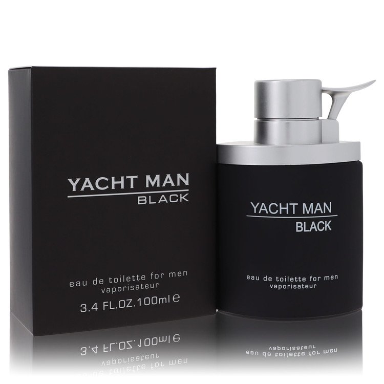 yacht man black by myrurgia eau de toilette spray 3.4 oz
