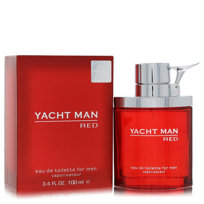 yacht man red by myrurgia eau de toilette spray 3.4 oz